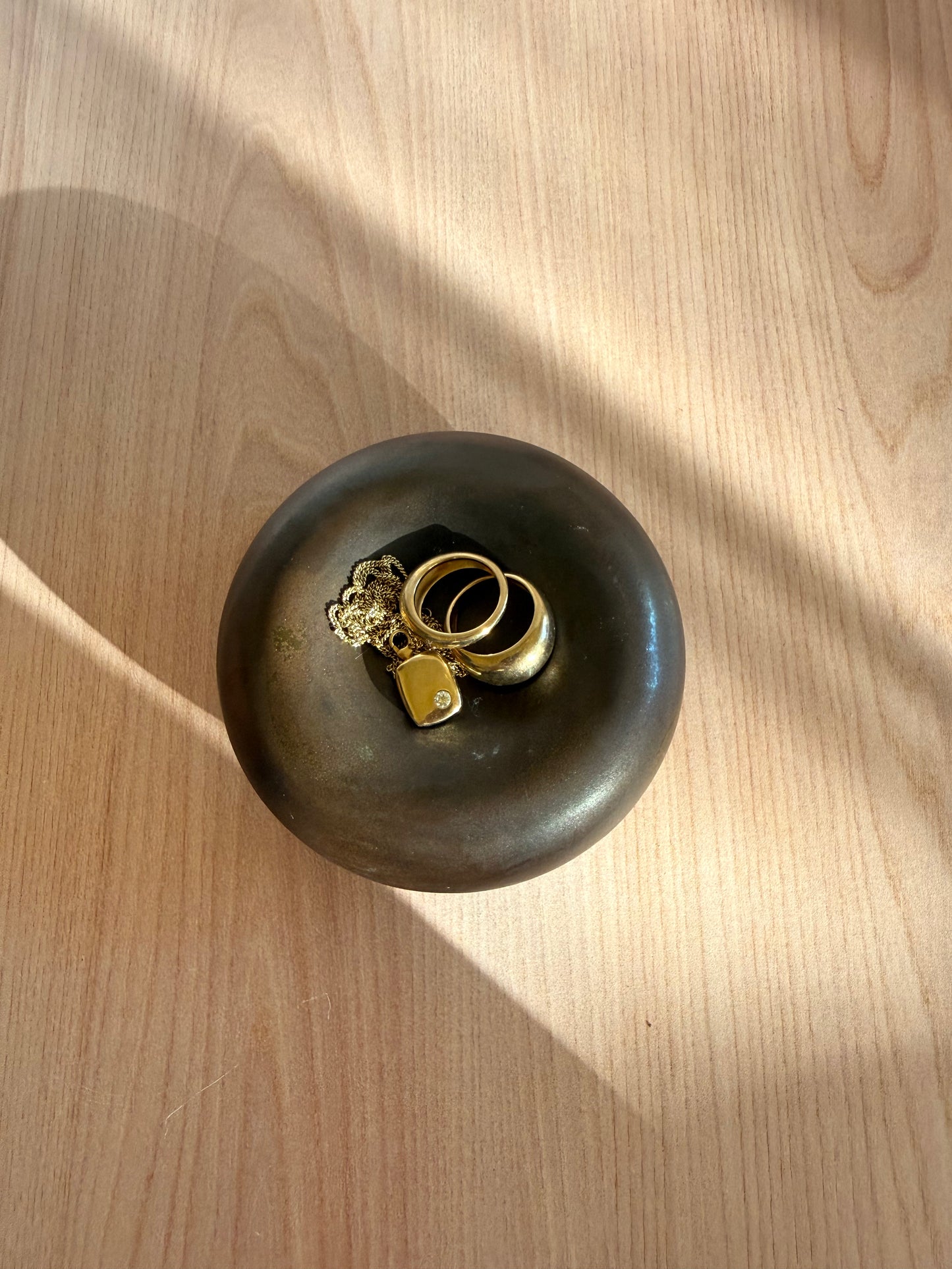 Handmade Ceramic Catch-all Dish — Bronze Glaze