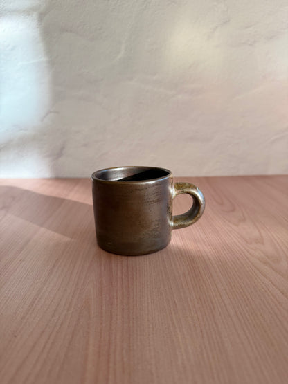Handmade Ceramic Mug — Bronze Metallic Glaze