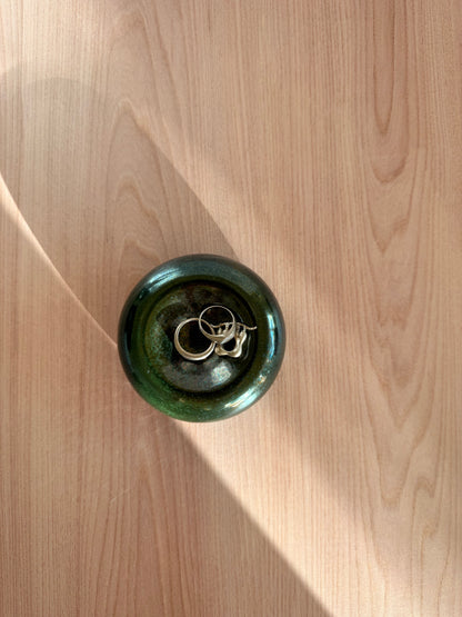 Handmade Ceramic Catch-all Dish — Forest Green Glaze