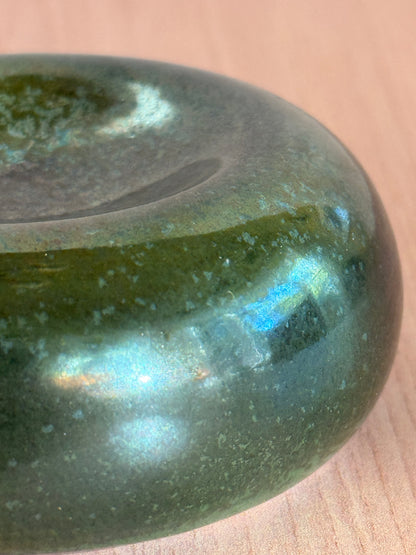 Handmade Ceramic Catch-all Dish — Bottle Green Glaze