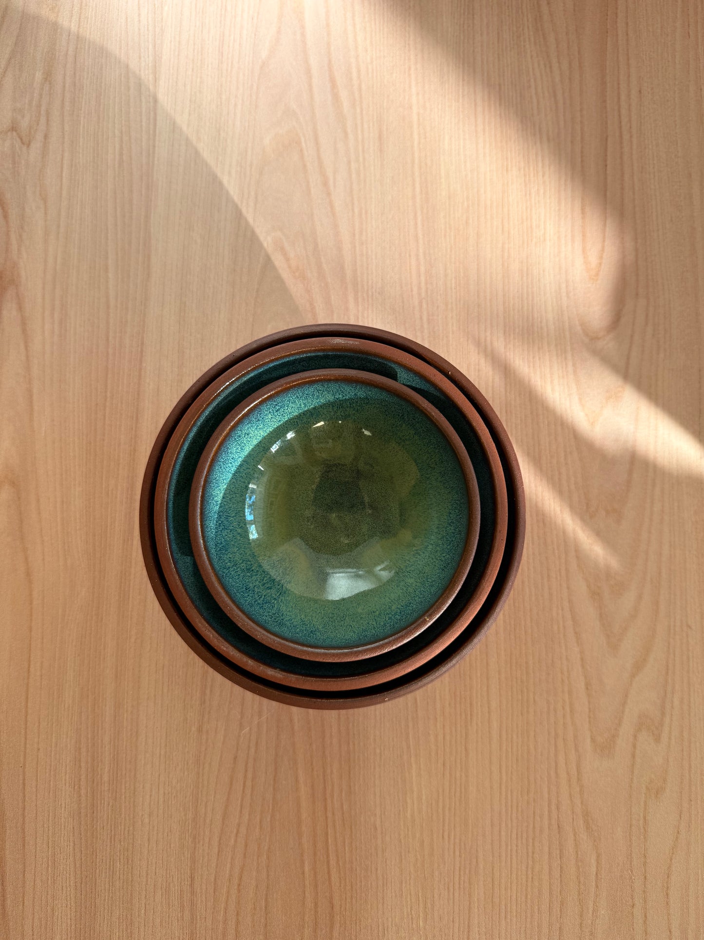Handmade Ceramic Bowls, Set of 3 — Nesting Set