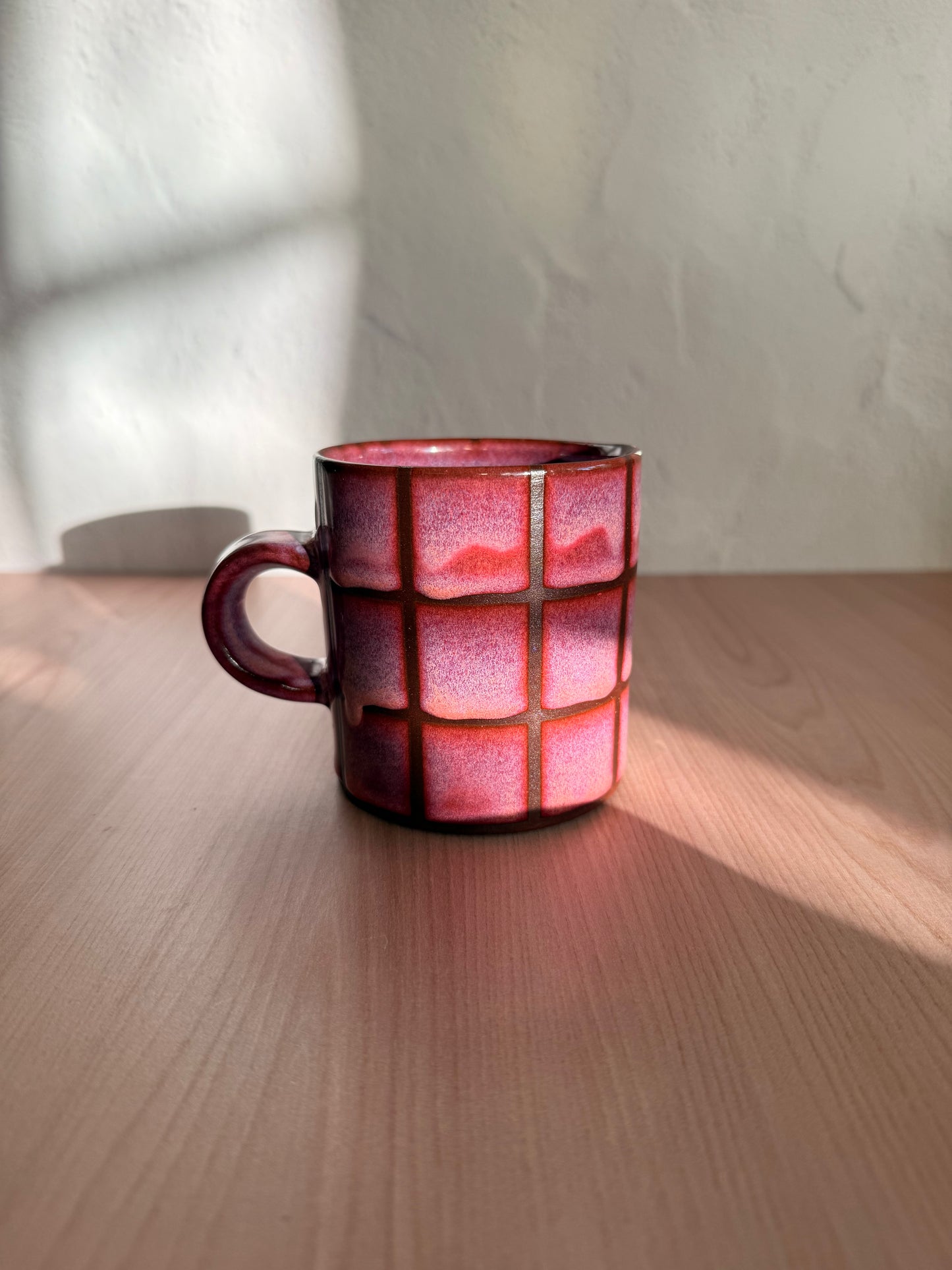 Handmade Ceramic Mug — Coral Crackle Glaze