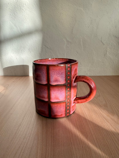 Handmade Ceramic Mug — Blush Pink Crackle Glaze