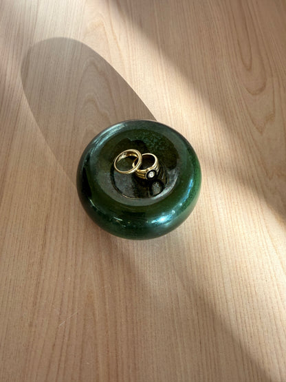 Handmade Ceramic Catch-all Dish — Bottle Green Glaze