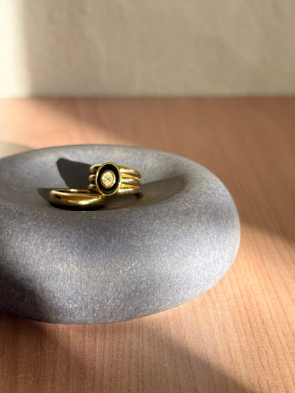 Handmade Ceramic Catch-all Dish — Plum Grey Glaze