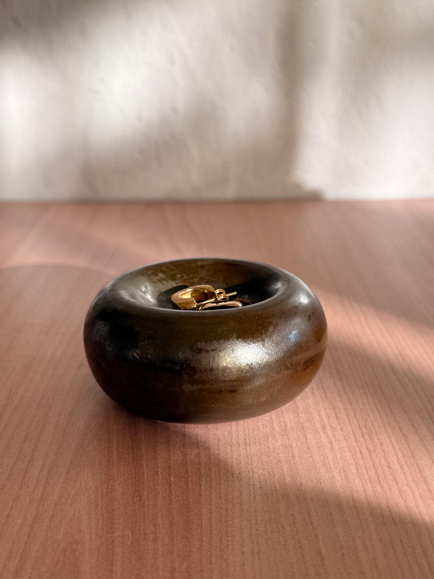 Handmade Ceramic Catch-all Dish (Small) — Bronze Glaze