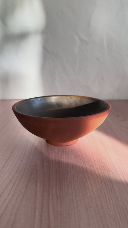 Handmade Ceramic Bowl — Satin Brown Glaze