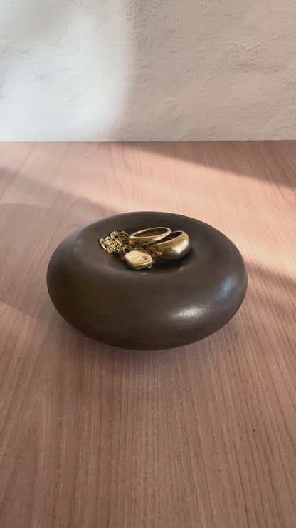 Handmade Ceramic Catch-all Dish — Bronze Glaze