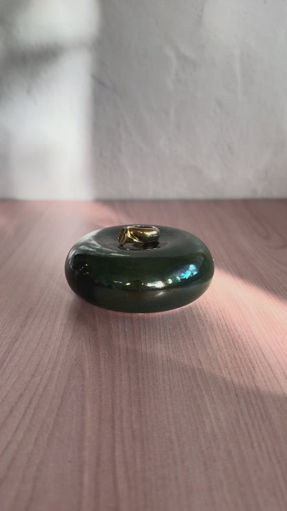 Handmade Ceramic Catch-all Dish — Deep Green Glaze